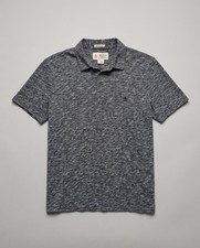 Original Penguin Heritage Slim Fit Gray Speckled Knit Polo Shirt Mens M Golf picture