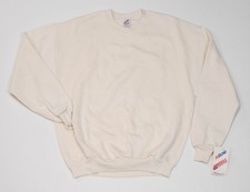 NWT Vintage Jerzees Blank Crewneck 90s Sweatshirt Size XL White Sweater NEW picture