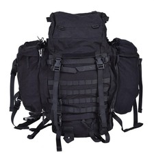 Original Dutch military large backpack camping hiking daypack 40+20 liters black picture