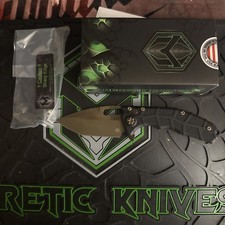 Heretic Knives Martyr Manual – Black Polymer Bronze MagnaCut Tanto H057-7A picture
