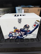 Miller Lite Game Time Ice Chest Cooler White/Blue Football Sports Theme picture