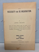 Necessity for Reincarnation Annie Besant 1904 Theosophy Pamphlet Occult Rare... picture