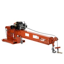 Titan Fork-Mounted Adjustable Hoist Pivoting Jib Boom Crane with Electric Winch picture