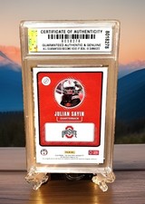 Graded Gem-Mt 10 JULIAN SAYIN RC 2024 PANINI NIL OSU BUCKEYES ROOKIE CARD #NNO picture