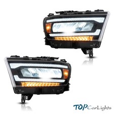 VLAND 2Pcs Full LED Headlights For 2019 2020 2021 Dodge Ram 1500 Dynamic Signal picture