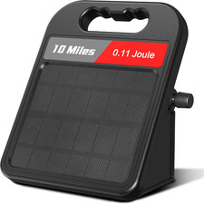 10 Mile Solar Fence Charger 0.11J Electric Fence Energizer with Day Night Mode picture