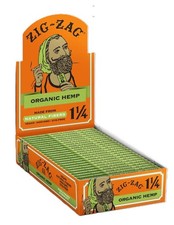 ZIG-ZAG Rolling Papers Hemp Organic 1 1/4 size (24-Pack) - 50 Papers Each Pack picture