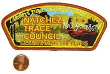 MERGED BOY SCOUT BSA NATCHEZ TRACE COUNCIL MS OA 748 CENTENNIAL BROWN BDR CSP picture