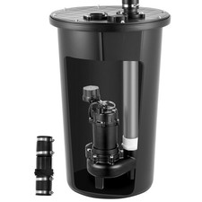 Uimoso 1/2HP Sewage Pump System with Basin and Vertical Float Switch, 4800GPH picture