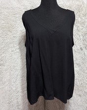 Torrid Cami Top Women's Size 1X Black Rayon Sleeveless V-Neck Pullover Tank Top picture
