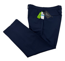 $95 NEW PERRY ELLIS MENS 32X30 VINTAGE INDIGO SOFT TROUSERS DRESS PANTS SLACKS picture