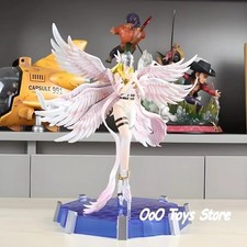 Digimon Angewomon 26cm Angel Figure Pink Wings PVC Anime Collectible Statue picture