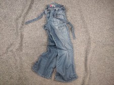 Vintage Roxy Life Y2K Quiksilver Baggy Flared Cargo Belt Denim Jeans Opium LGB picture