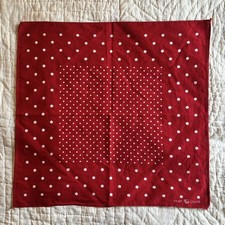 Vintage 1930s Elephant Trunk Down Bandana Polka Dot Selvedge picture
