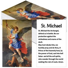 100 Pcs Catholic Prayer Cards Catholic Saint Cardstock Angel Holy Card Laminated picture