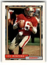 Joe Montana 1992 Topps #719 San Francisco 49ers Notre Dame HOF picture