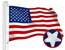 NEW G128 USA Flag 12x18 FT, American Embroidered Spun Polyester picture