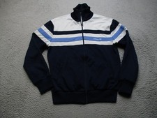 Vintage Adidas Track Jacket Mens M Blue Full Zip 3 Stripe Trefoil R.O.C picture