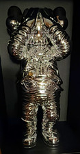 KAWS KAWS:HOLIDAY SPACE Metallic Silver Metal Figure Collectible w/ Box picture