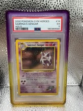 2000 Pokémon Gym Heroes Sabrina’s Gengar Holo #14 PSA 5 EX with Swirl picture