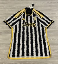 Adidas 2023/24 Juventus FC Home Soccer Jersey HR8256 Stripes Mens Size Large picture