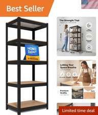 Metal 5-Tier Shelving Unit with Tool-Free Assembly - 264 lbs Capacity picture