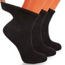 American Made Diabetic Ankle Socks 3 Pairs Non-Binding Cotton Unisex Moisture-Wi picture