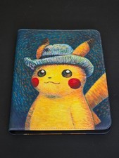 Pikachu With Grey Felt Hat Van Gogh Limited Edition Custom Pokémon Card Binder picture
