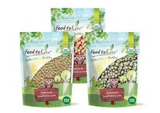 Organic Pulses Bundle,3 Pack –Green Peas(5LB),Green Lentils (5LB),Chickpeas(5LB) picture