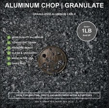 Granulated Aluminum Chop Shred Smelting Granulate - Med-Lrg - 1lb+ picture