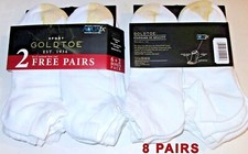 8 Pairs Mens Gold Toe Aqua FX Moisture Dry Cool Comfort Cotton Low Cut Socks picture