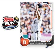 2026 Topps Now MLB #726 Justin Verlander Detroit Tigers Last Game - PRESALE picture