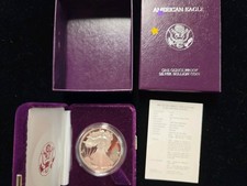 1986-S Proof $1 American Silver Eagle with OGP, BOX & COA~ L👀K SHIPS FREE picture