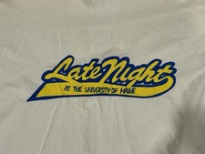 Vintage 90s University of Maine T-Shirt Late Night XL Top Ten Biggest Lies picture