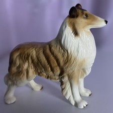 Vintage Coopercraft Rough Collie Figurine Ceramic Glossy Dog  Lassie England picture