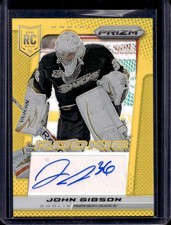 John Gibson 2013-14 Panini Rookie Anthology #321 Prizm Rookie Auto Gold /10 picture