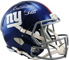 Jaxson Dart and Cam Skattebo New York Giants Autographed Speed Replica Helmet picture