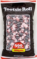 Tootsie Roll Midgees Chewy Candy 360 Count Bag Chocolate Bulk Rolls 2.42 lbs picture