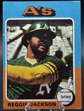 1975 Topps Reggie Jackson #300 HOF Athletics VG, Crease In Corner picture