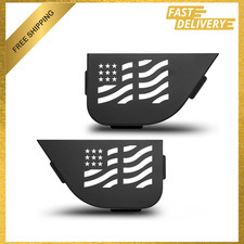 Metal Front Storage Pocket for Jeep Wrangler JK, Door Side Insert, 2 Pack, Black picture