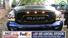 For 2006-2008 Dodge Ram 1500 Gloss Black Front Upper Grille W/ Light Hot Ready picture