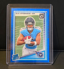 2025 Donruss Optic Blue Glitter Elic Ayomanor Rated Rookie #235 Titans picture