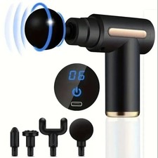 Massage Gun Percussion Massager Deep Tissue Muscle Vibrating Relaxing + 4 Heads picture