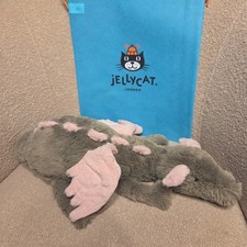 Jellycat Malachy Dragon 20 Inch Large Plush Stuffed Animal RARE picture
