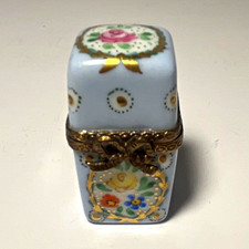 Limoges France Peint Main Dubarry Atelier Trinket Perfume Box RARE Shape  picture