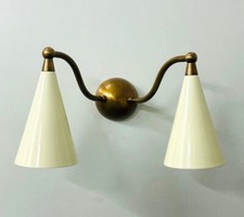 2 Light Mid Century Wall Sconce Wall Light Lamp, Handmade Brass Modern Wall Lamp picture
