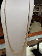 David Yurman 18K Yellow Gold Mens 3.4mm Box Chain Necklace 26