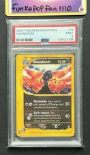 PSA 9 Mint Houndoom 15/147 Rare 2003 Aquapolis Pokemon Card E Reader picture