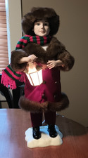 Vintage Animated and Illuminated Figure 2ft Holiday Christmas Winter Boy picture