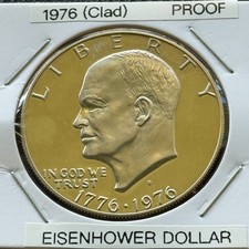 1776-1976-S Type 2 Clad Proof Bicentennial Eisenhower Dollar 1$ picture